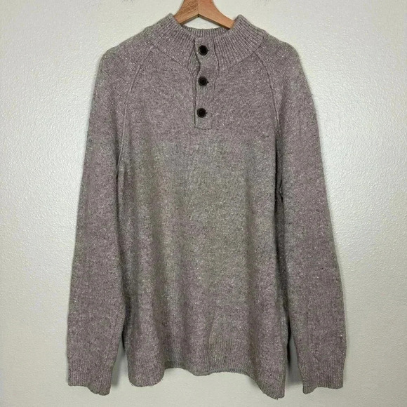 Rails Harding Pullover Sweater Wool Light Cedar/White Neps Men's XL - Picture 3 of 6